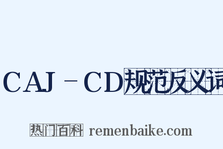 CAJ-CD规范反义词是什么意思的图片